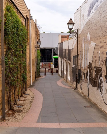 Image of lane way leading to main road