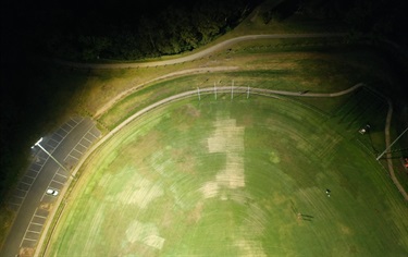 Warringal Park oval sports field aerial view (3 of 3)