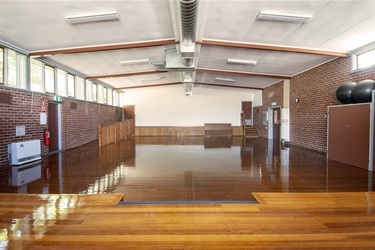 Looking down the length of the Grace Park Community Hall