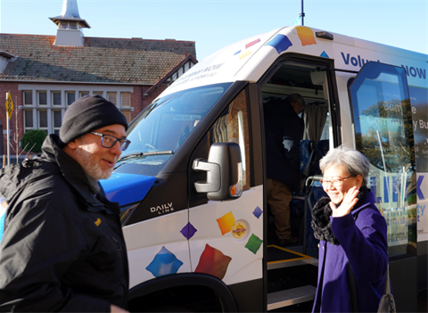 Passengers board the Banyule Community Bus