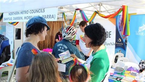 Banyule Council stall at Midsumma Festival