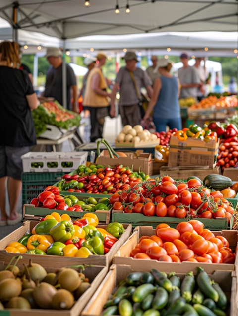 Xmas fruit and veg market