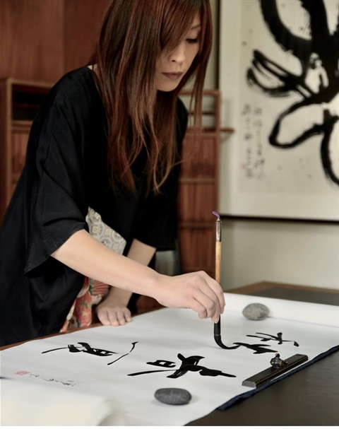 Japanese ink artist