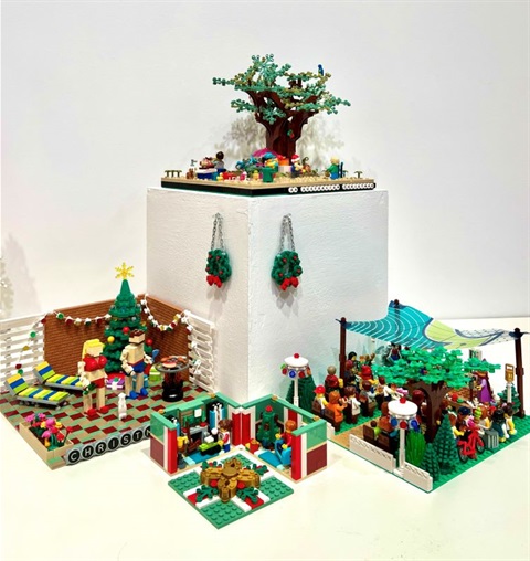 Christmas scene from LEGO