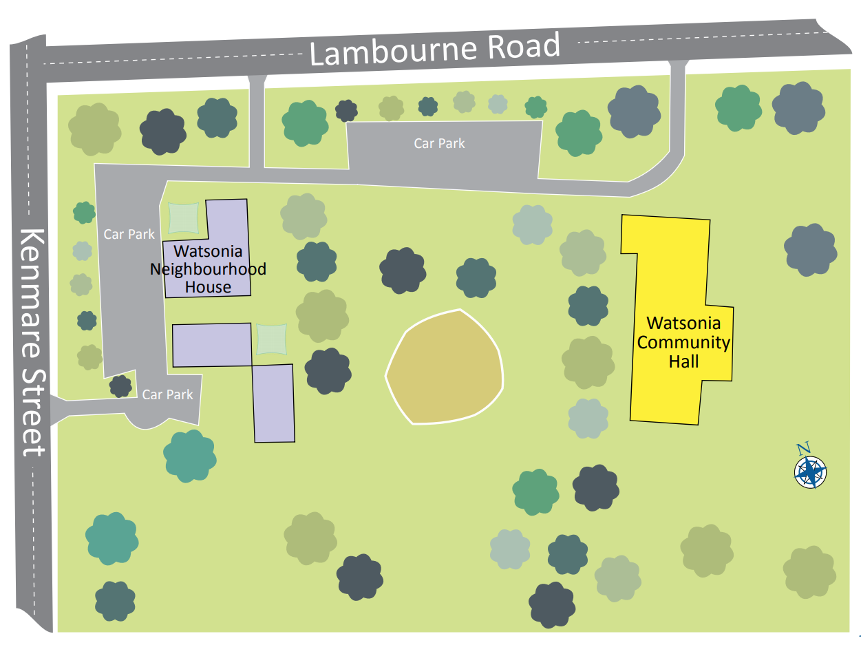 Watsonia Community Hall site plan