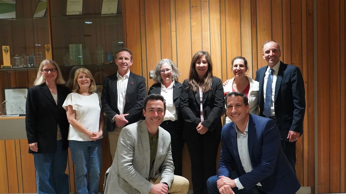 Elected Council, each councillor named in order from position in group, rear left to rear right and foreground left to right. Alida McKern for Chelsworth ward, Alicia Curry for Ibbott ward, Matt Wood for Hawdon ward, Mary O’Kane for Olympia ward, Elizabeth Nealy for Beale ward, Alison Champion for Sherbourne ward, Mark Di Pasquale for Bakewell ward, Peter Castaldo for Griffin ward and Rick Garotti for Grimshaw ward.