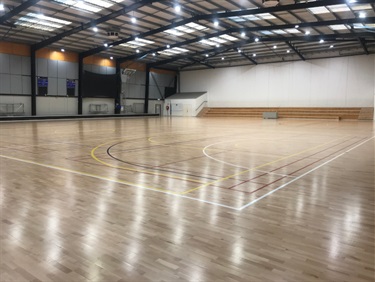 2 courts with synthetic surface floors